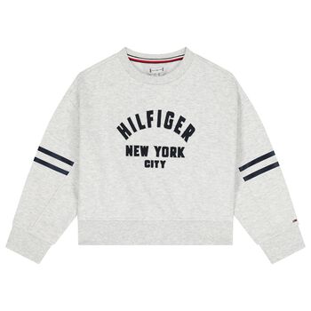 Girls Grey Logo Sweatshirt