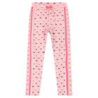 Girls Pink Jersey Joggers, 1, hi-res