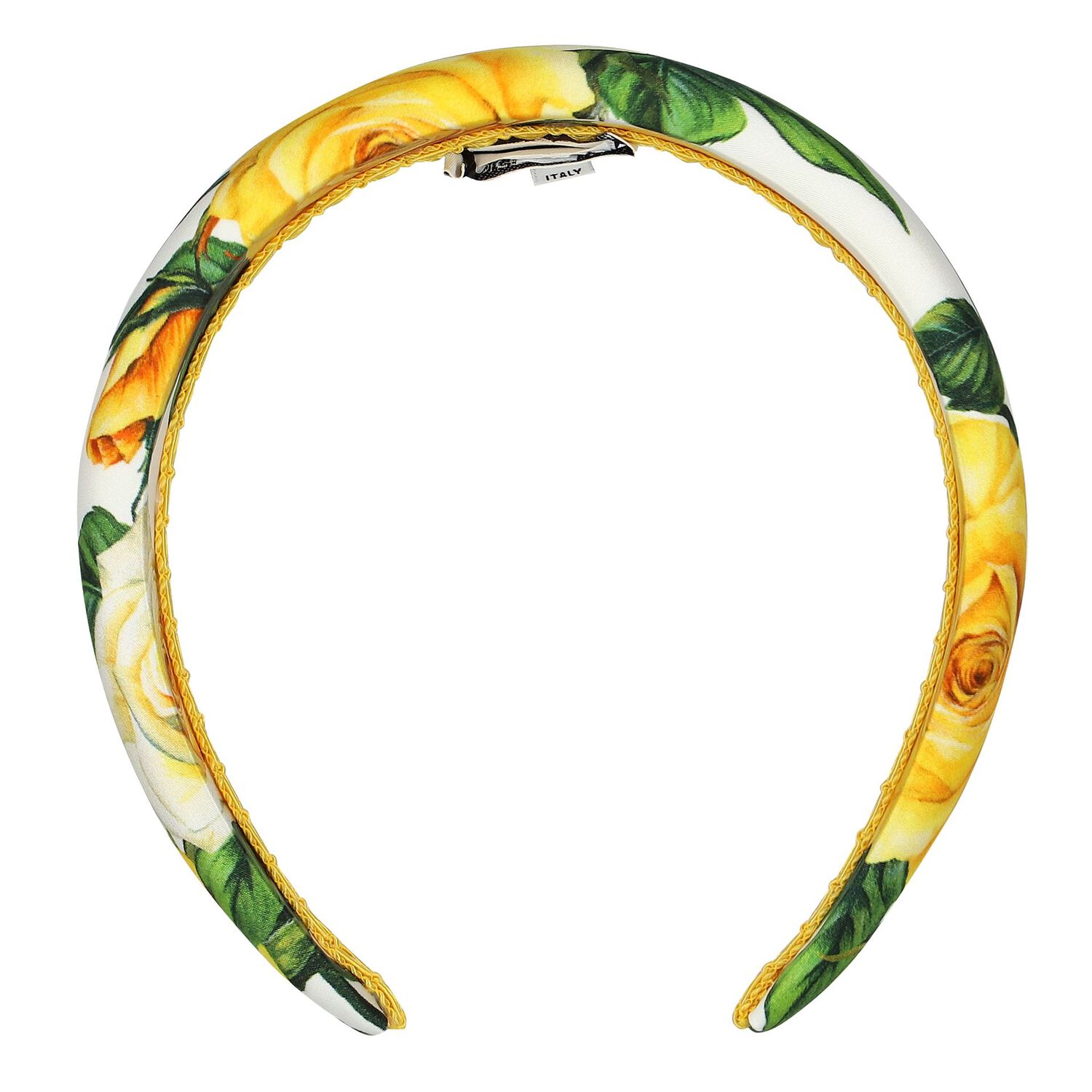 Dolce & Gabbana Girls Yellow & White Floral Padded Headband  display picture 1