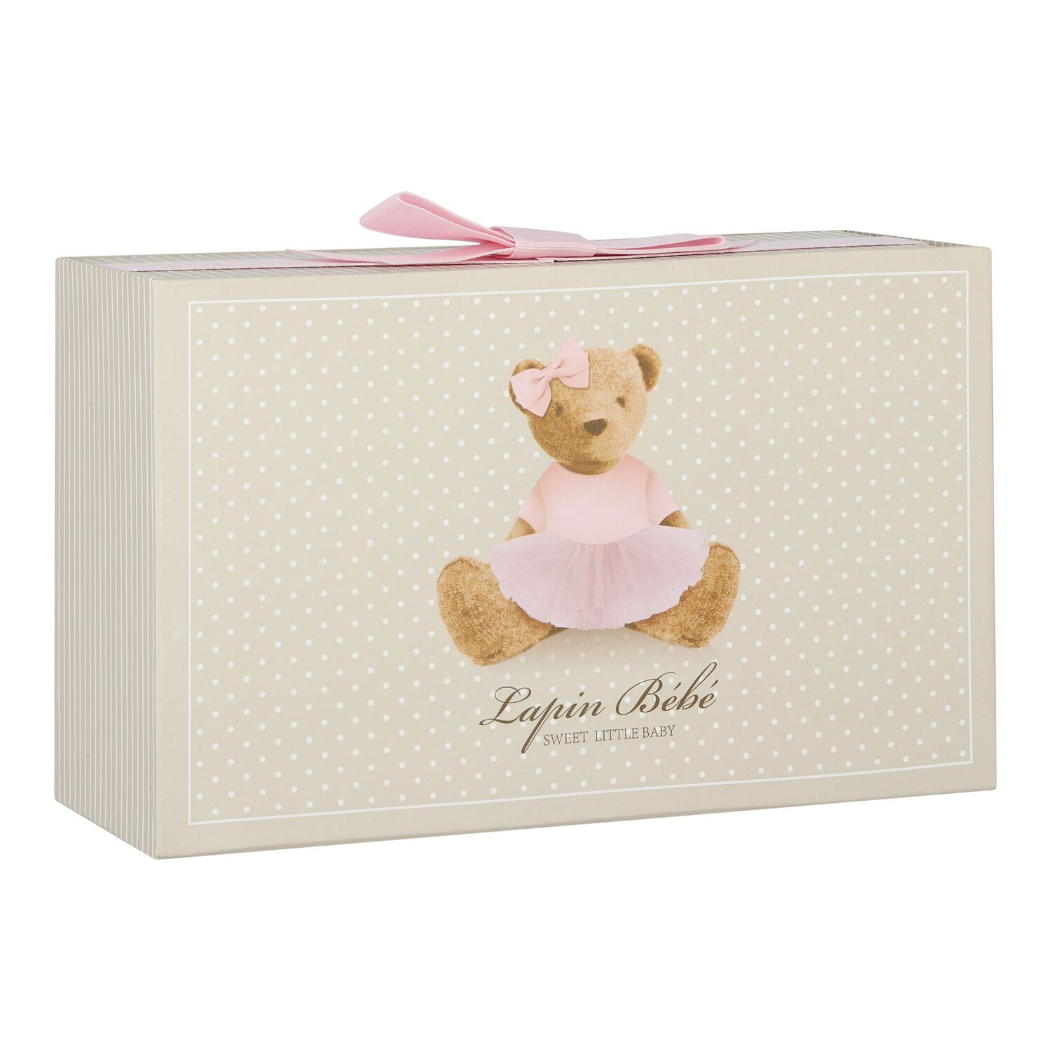 Baby Girls Pink Bow Babygrow, 1, hi-res image number null