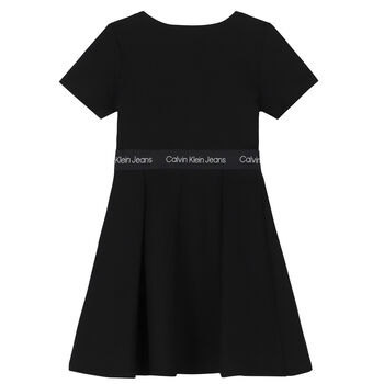 Girls Black Logo Dress