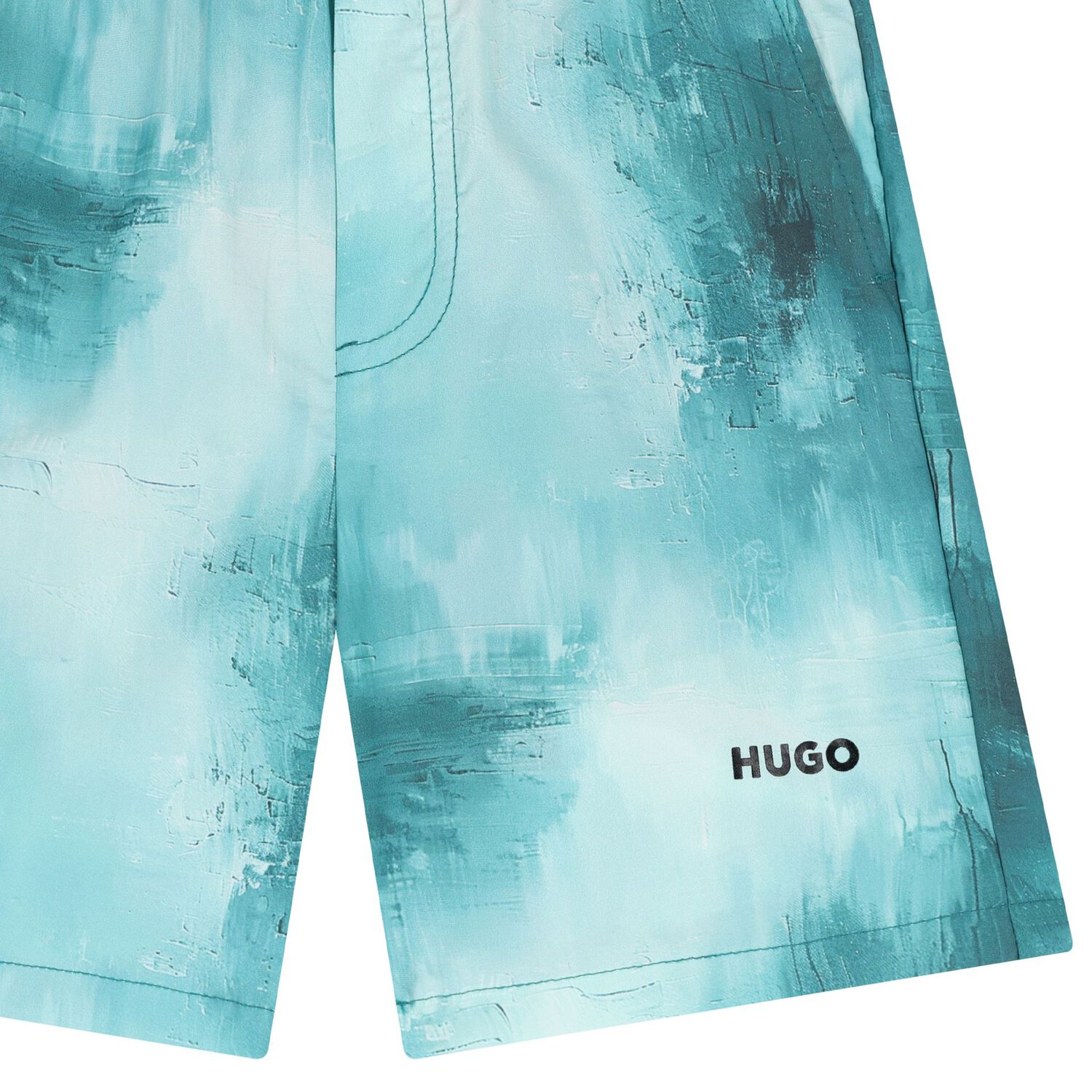Boys White & Blue Logo Shorts, 1, hi-res image number null