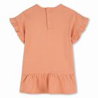 Younger Girls Orange Logo Ruffle Dress, 1, hi-res