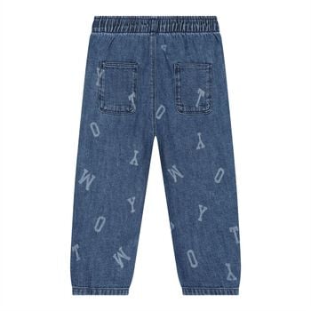 Baby Boys Denim Blue Logo Jeans
