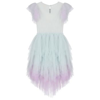 Girls Blue & Lilac Embellished Tulle Dress