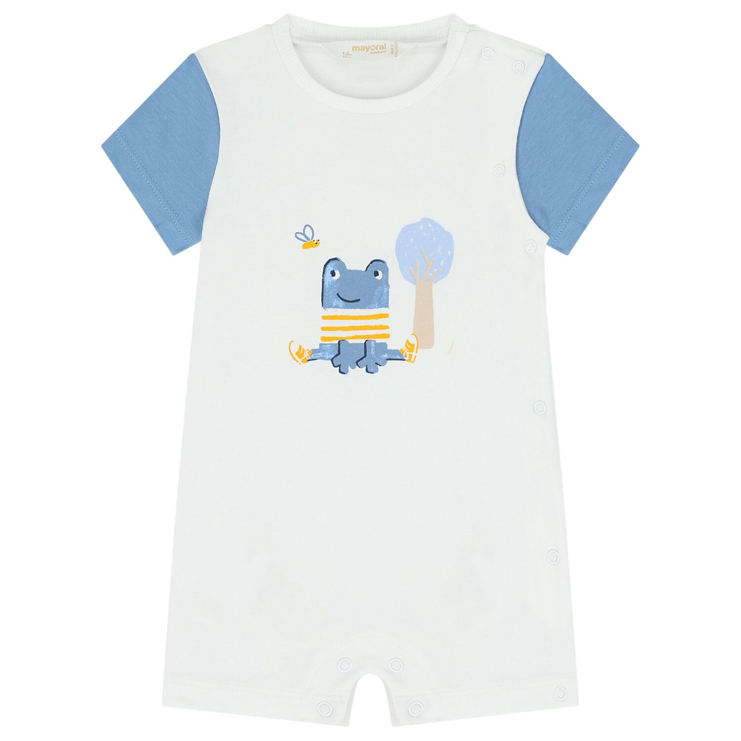 Baby Boys White & Yellow Rompers ( 3-Pack ), 1, hi-res