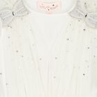 Girls Ivory Embellished Sequin Tulle Dress, 1, hi-res