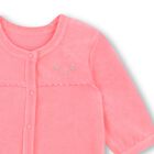 Baby Girls Pink Velvet Babygrow Gift Set, 1, hi-res