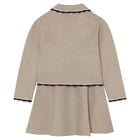 Girls Beige Knitted Skirt Set, 2, hi-res