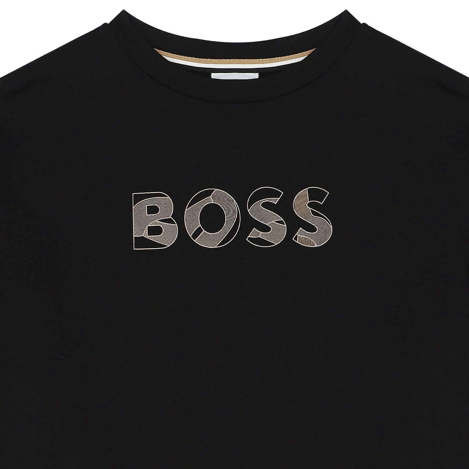 Girls Black Logo Long Sleeve Dress, 1, hi-res image number null