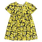Younger Girls Navy Blue & Yellow Floral Dress, 2, hi-res
