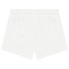 Girls White Logo Shorts, 2, hi-res