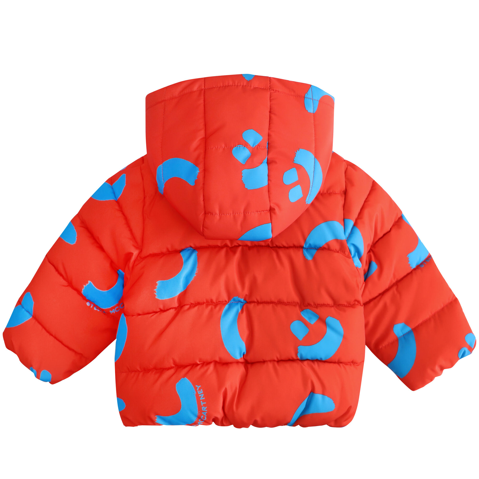 Stella McCartney Younger Boys Red Smiley Puffer Jacket