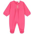 Baby Girls Pink Logo Babygrow, 3, hi-res