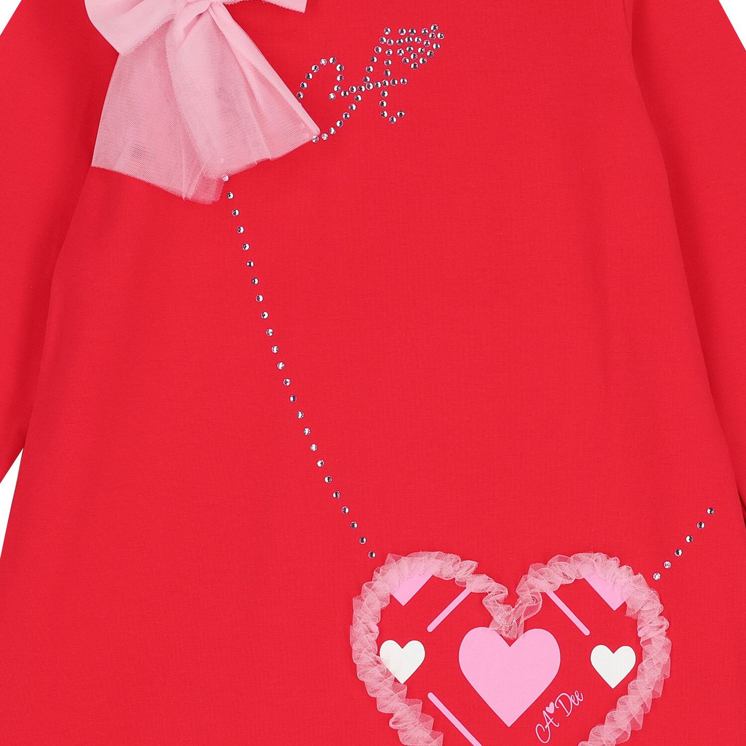 Girls Red Crossbody Heart Bag Dress, 1, hi-res