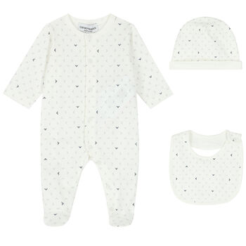 Ivory Logo Babygrow Gift Set