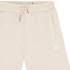 Boys Beige Logo Shorts, 3, hi-res