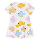 Younger Girls White Fish Dress, 1, hi-res