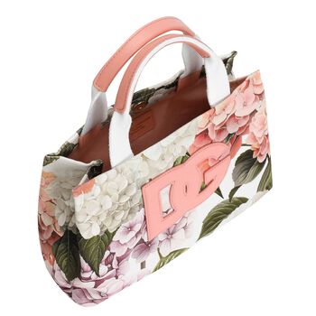 Girls Pink Floral Canvas Bag