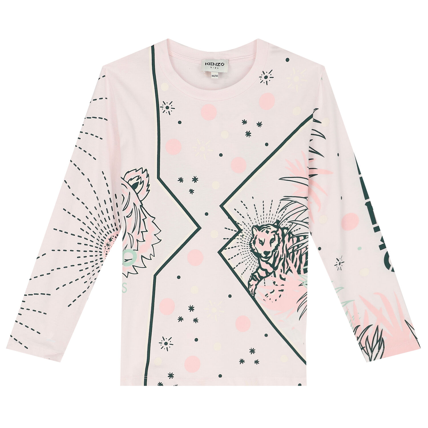 توب بشعار النمر باللون الوردى الفاتح للبنات, 1, hi-res