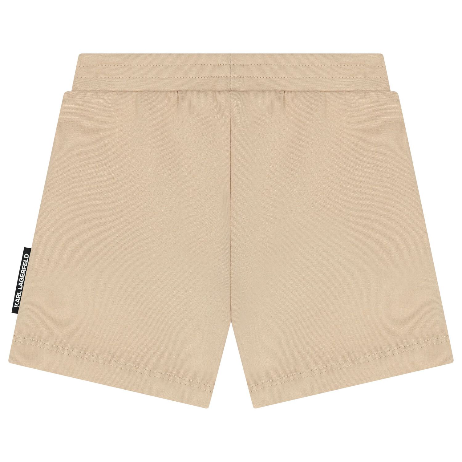 Boys White & Beige Logo Shorts Set, 1, hi-res image number null