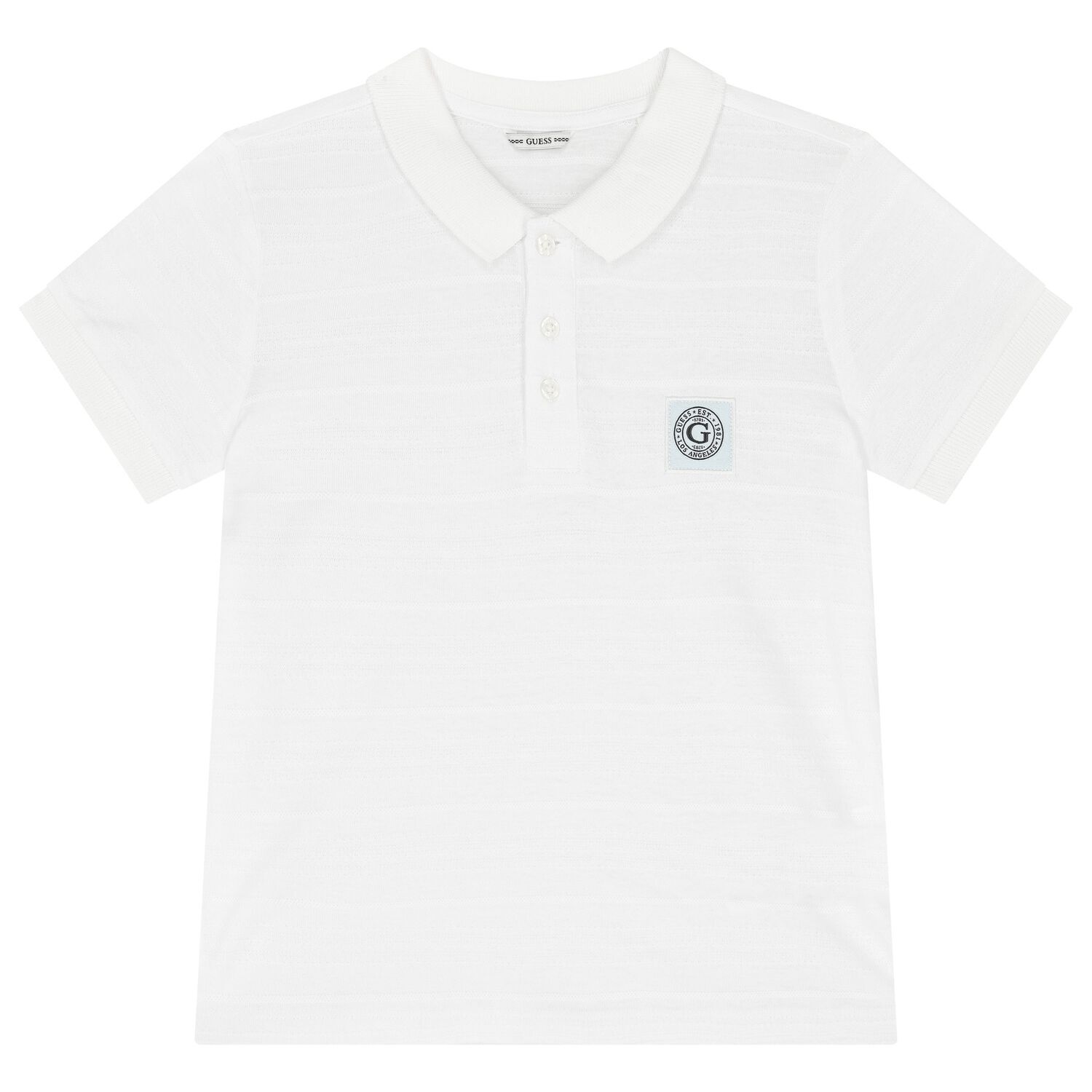 Boys White Logo Polo Shirt, 1, hi-res image number null