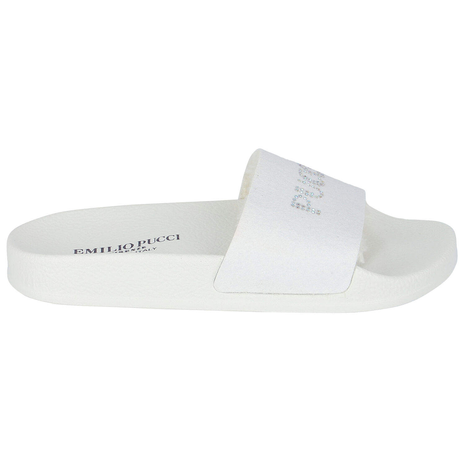 Girls White Logo Sliders, 1, hi-res