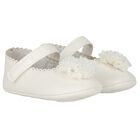 Baby Girls Ivory Leather Pre Walker Shoes, 2, hi-res
