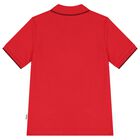Boys Red Logo Polo Shirt, 2, hi-res