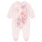 Baby Girls Pink Floral Babygrow, 1, hi-res