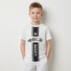 Boys White Logo T-Shirt, 1, hi-res
