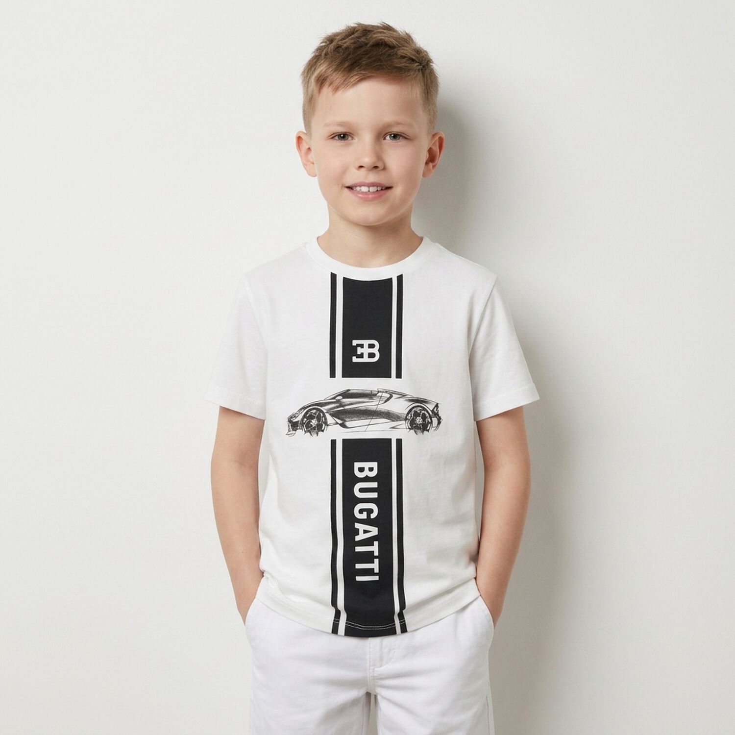Boys White Logo T-Shirt, 1, hi-res