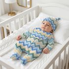 Blue & Yellow Zig Zag Babygrow Set, 1, hi-res