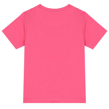 Girls Pink & Gold Logo T-Shirt