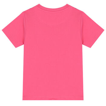 Girls Pink & Gold Logo T-Shirt