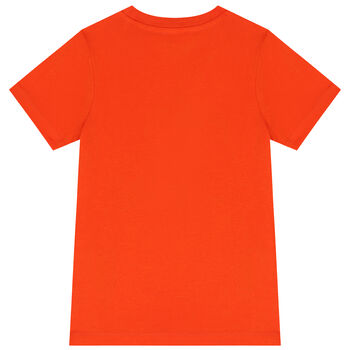 تيشيرت بشعار النمر باللون البرتقالي للأولاد