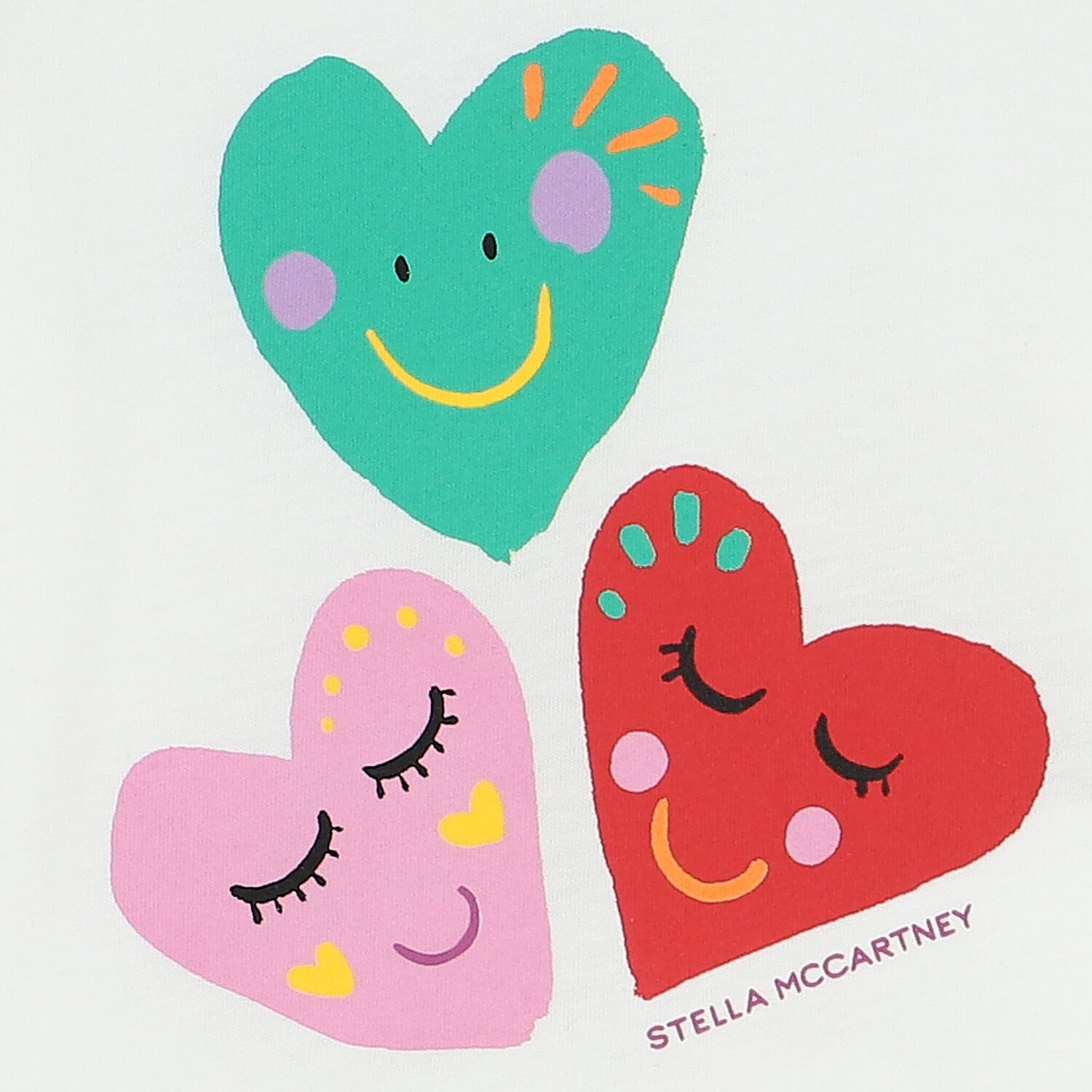 Younger Girls White Hearts Long Sleeve Top, 1, hi-res image number null