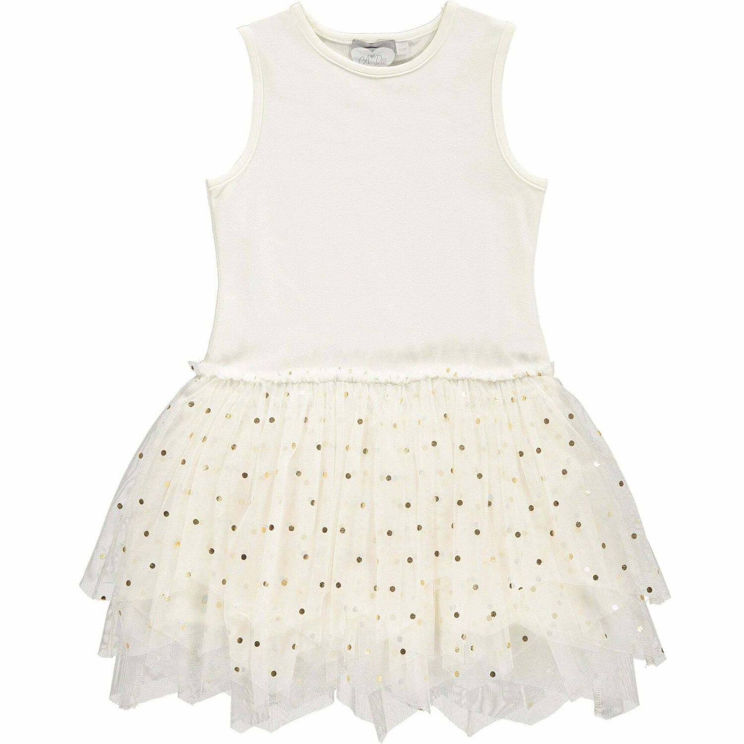 Girls Silver & White Two-Piece Dress, 1, hi-res image number null