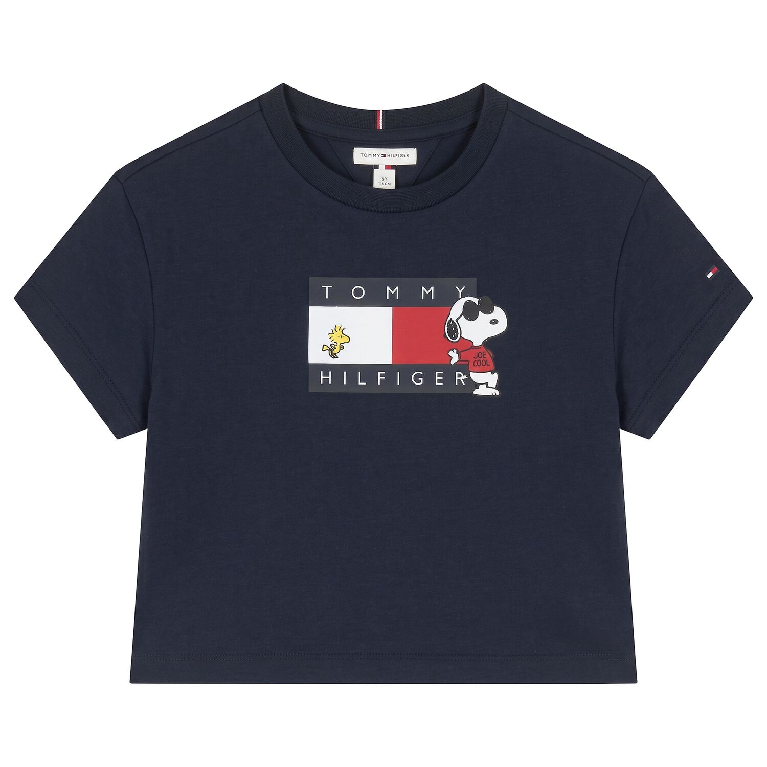 Girls Navy Blue Snoopy Logo T-Shirt, 1, hi-res