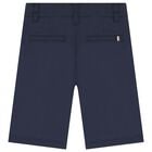 Boys Navy Blue Chino Shorts, 3, hi-res