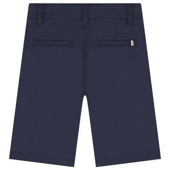 Boys Navy Blue Chino Shorts