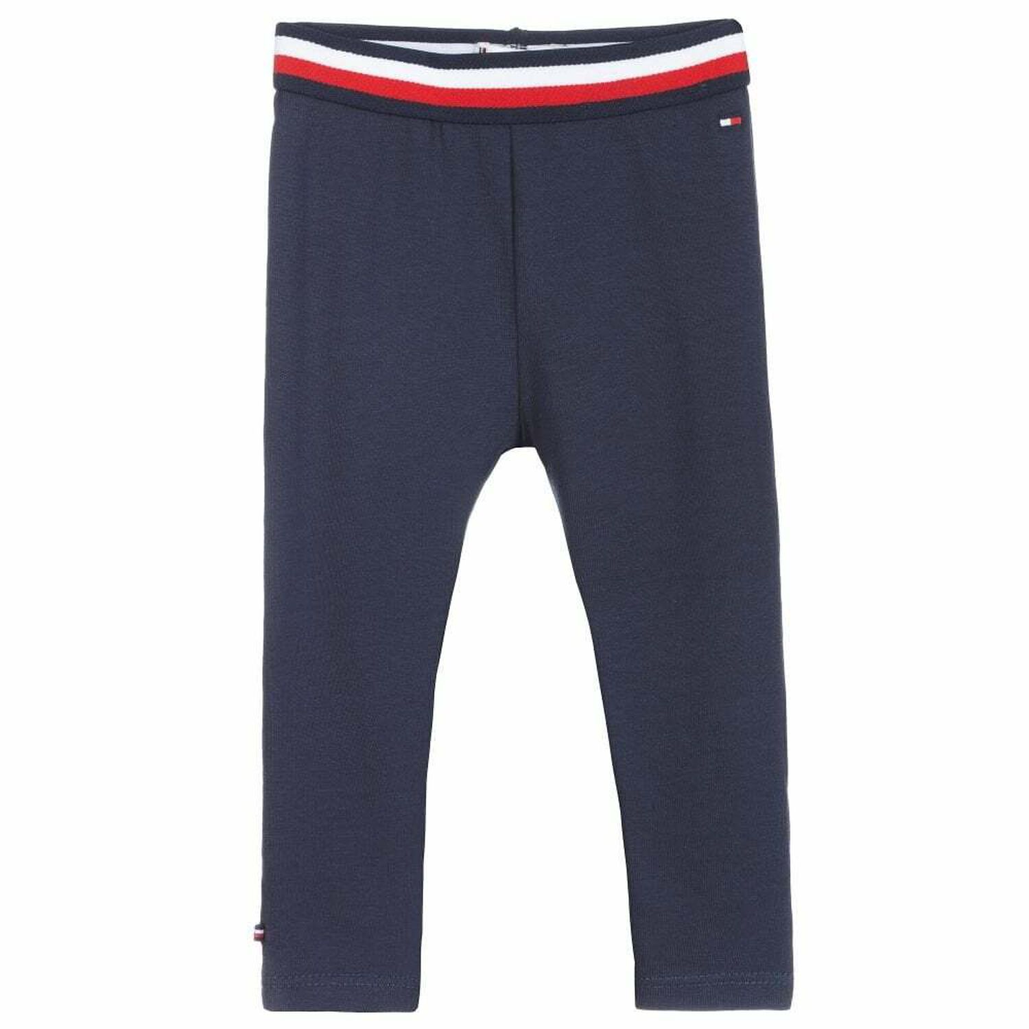 Baby Girls Navy Logo Leggings, 1, hi-res