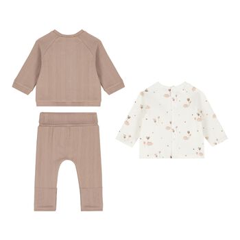 Baby Girls Beige & Ivory Tracksuit ( 3 Piece )