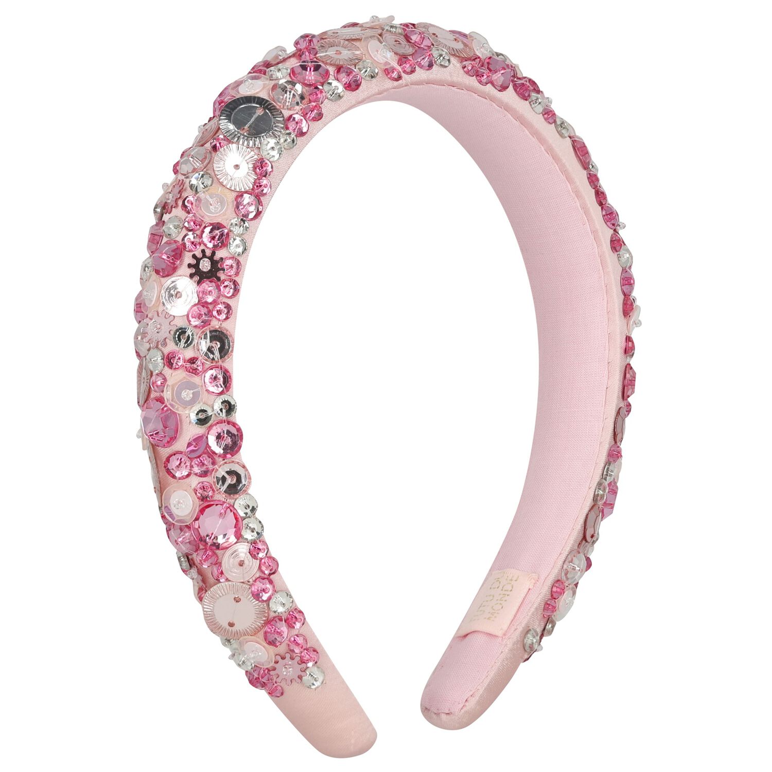 Girls Pink Embellished Headband, 1, hi-res