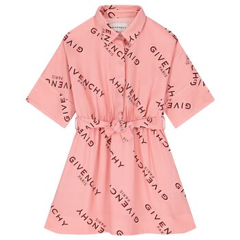 Girls Pink Logo Dress