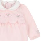 Baby Girls Pink Flower Babygrow Set, 1, hi-res