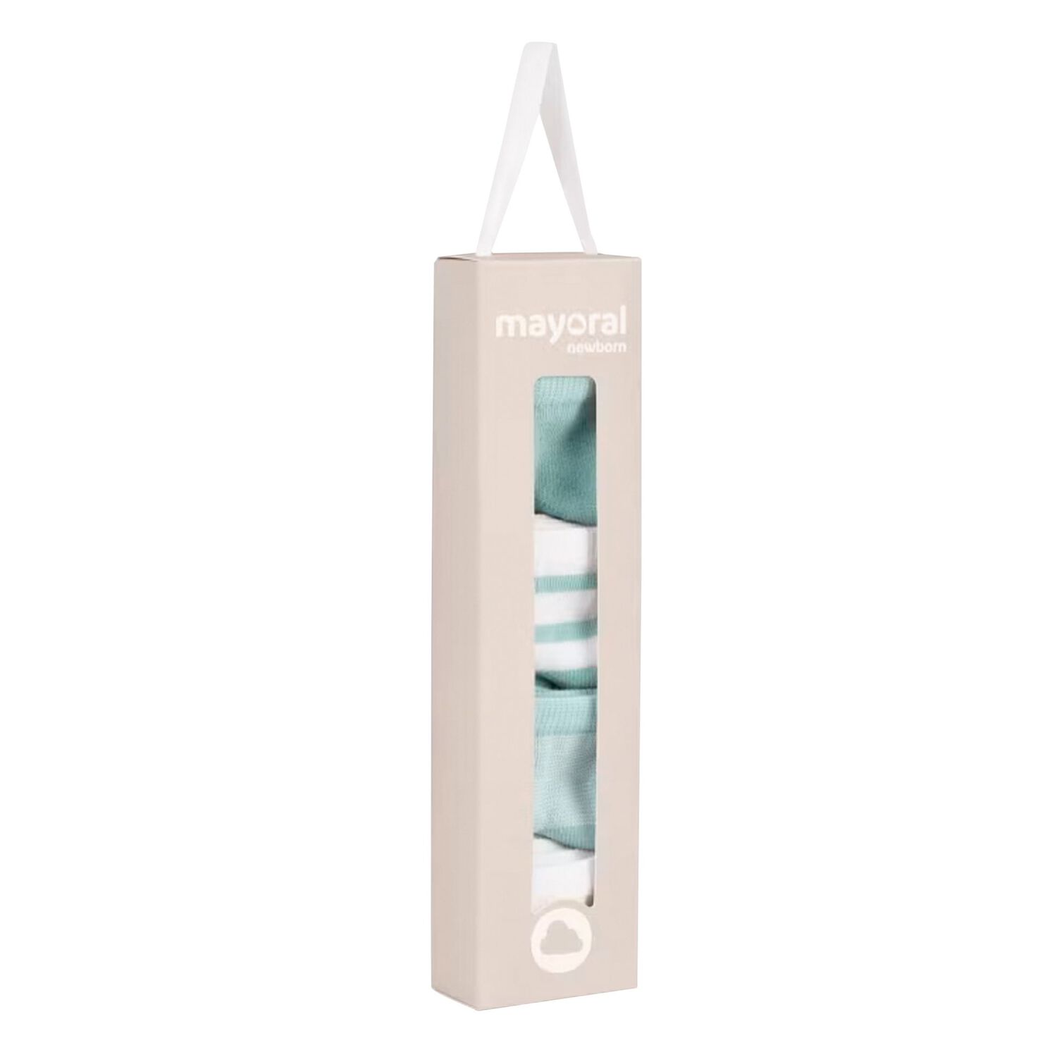 Baby Boys Aqua & White Socks ( 4-Pack ), 1, hi-res image number null