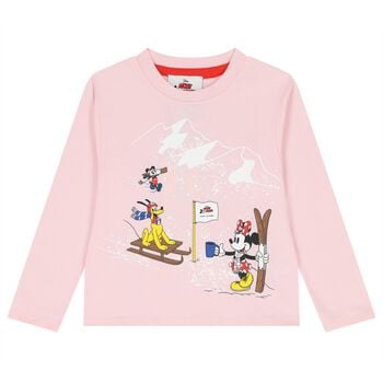 Girls Pink Minnie Mouse Disney Long Sleeve Top