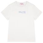 Girls White Logo T-Shirt, 1, hi-res