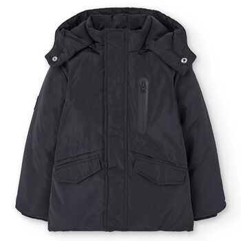 Boys Black Padded Puffer Jacket
